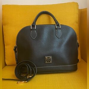 Dooney & Bourke Pebble Grain Zip Zip Satchel BLACK. excellent condition!